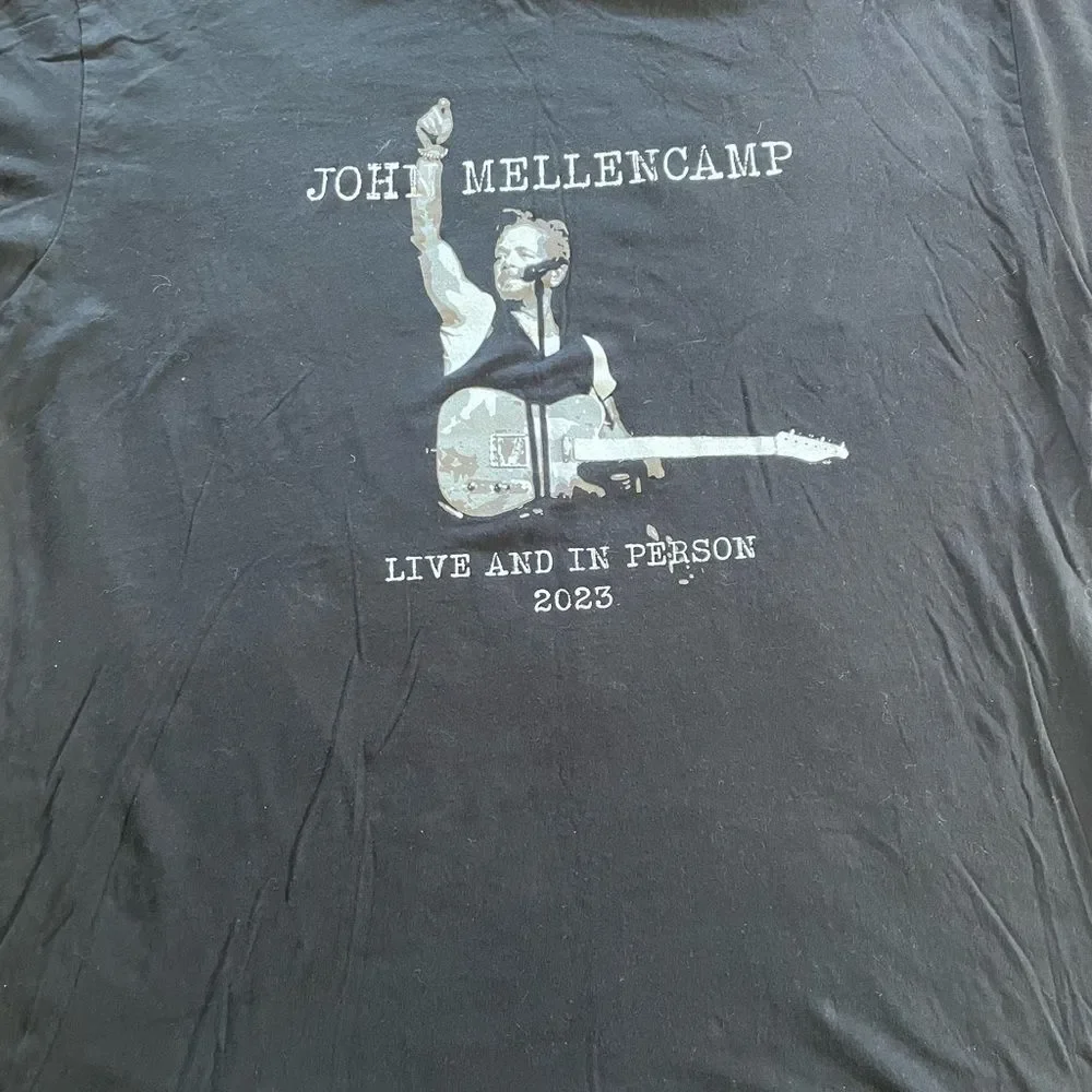 Next Level Apparel Charcoal Tee XXL John Mellencamp concert tour shirt rock - Picture 2 of 5